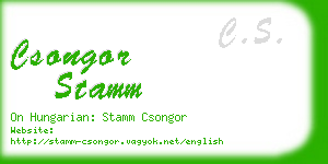 csongor stamm business card